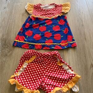First Day of School Outfit Apples